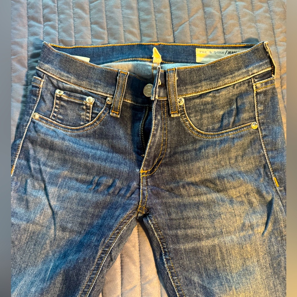 Rag & Bone Jeans Womens Size 24 Blue Slim Skinny‎ Capri Mid Rise Ankle Rae Pants